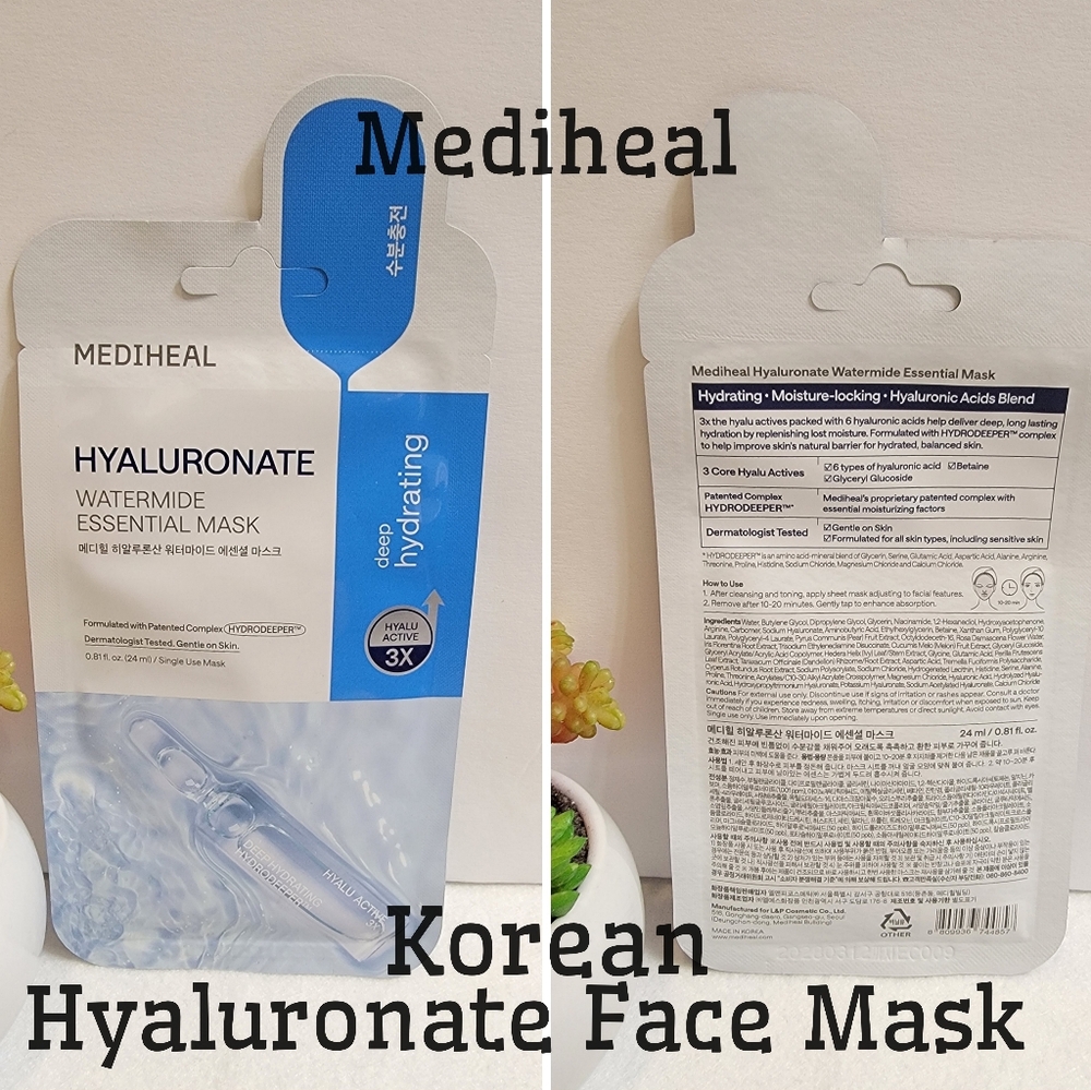 JADE ROLLER & GUA SHA STONE WITH KOREAN  HYALURONATE FACE MASK NEW - Picture 3 of 3